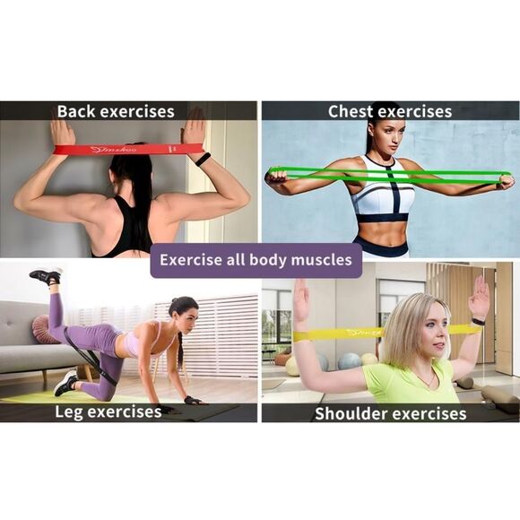 Resistance Yoga Bands Working Out Loop Exercise Workout Fitness, Home Gym 5 SR4 - Picture 9 of 9